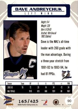 2003-04 Pacific Prism - Gold #90 Dave Andreychuk Back