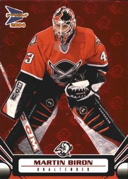 2003-04 Pacific Prism - Red #14 Martin Biron Front