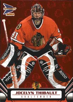 2003-04 Pacific Prism - Red #25 Jocelyn Thibault Front