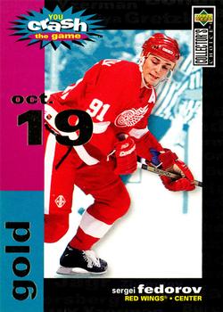 1995-96 Collector's Choice - You Crash the Game Gold #C2 Sergei Fedorov Front