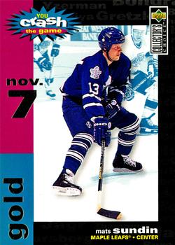 1995-96 Collector's Choice - You Crash the Game Gold #C30 Mats Sundin Front