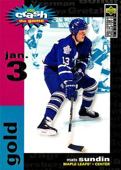 1995-96 Collector's Choice - You Crash the Game Gold #C30 Mats Sundin Front
