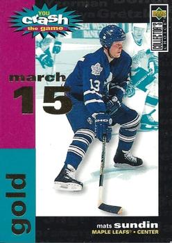 1995-96 Collector's Choice - You Crash the Game Gold #C30 Mats Sundin Front
