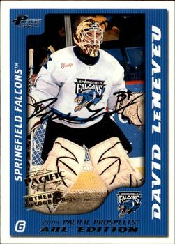 2003-04 Pacific Prospects AHL - Autographs #77 David LeNeveu Front