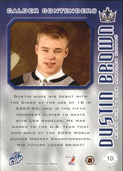 2003-04 Pacific Quest for the Cup - Calder Contenders #10 Dustin Brown Back