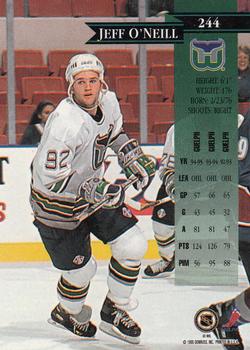 1995-96 Donruss #244 Jeff O'Neill Back