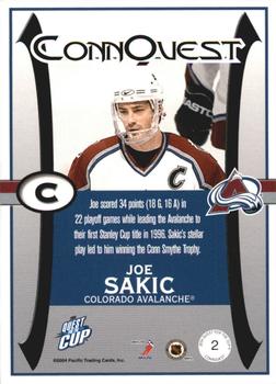 2003-04 Pacific Quest for the Cup - ConnQuest #2 Joe Sakic Back