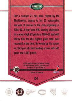 2003-04 Parkhurst Original Six Chicago - Inserts #C-1 Stan Mikita Back