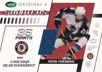 2003-04 Parkhurst Original Six Chicago - Memorabilia #CM-50 Peter Forsberg Front