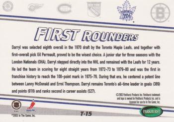 2003-04 Parkhurst Original Six Toronto - Inserts #T-15 Darryl Sittler Back