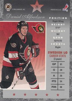 1995-96 Donruss Elite #25 Daniel Alfredsson Back