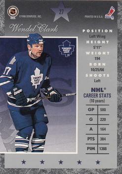 1995-96 Donruss Elite #27 Wendel Clark Back