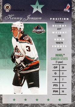 1995-96 Donruss Elite #4 Kenny Jonsson Back