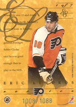 1995-96 Donruss Elite - Eric Lindros Series #1 Eric Lindros Back