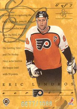 1995-96 Donruss Elite - Eric Lindros Series #6 Eric Lindros Back