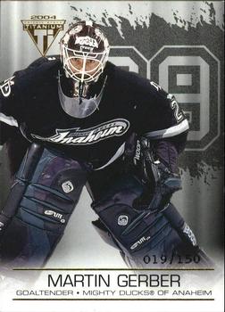 2003-04 Pacific Private Stock Titanium - Hobby Jersey Number Parallels #1 Martin Gerber Front