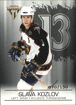 2003-04 Pacific Private Stock Titanium - Hobby Jersey Number Parallels #5 Slava Kozlov Front