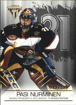 2003-04 Pacific Private Stock Titanium - Hobby Jersey Number Parallels #6 Pasi Nurminen Front