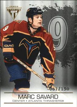 2003-04 Pacific Private Stock Titanium - Hobby Jersey Number Parallels #7 Marc Savard Front