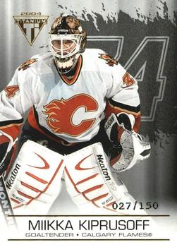 2003-04 Pacific Private Stock Titanium - Hobby Jersey Number Parallels #17 Miikka Kiprusoff Front