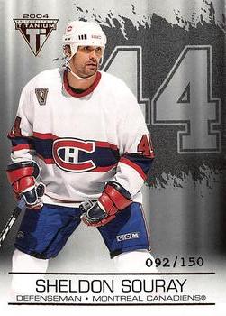 2003-04 Pacific Private Stock Titanium - Hobby Jersey Number Parallels #57 Sheldon Souray Front