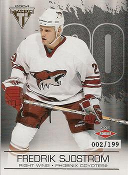 2003-04 Pacific Private Stock Titanium - Hobby Jersey Number Parallels #131 Fredrik Sjostrom Front