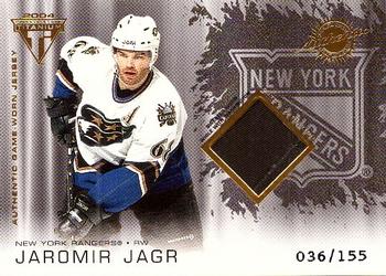 2003-04 Pacific Private Stock Titanium - Authentic Game-Worn Jersey Patch Variation #170 Jaromir Jagr Front