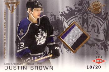 2003-04 Pacific Private Stock Titanium - Authentic Game-Worn Jersey Patch Variation #210 Dustin Brown Front