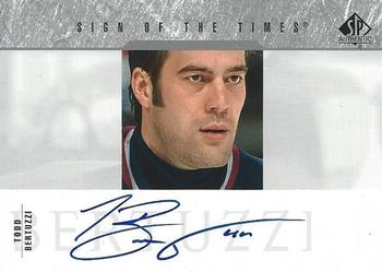 2003-04 SP Authentic - Sign of the Times #SOT-TB Todd Bertuzzi Front
