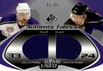 2003-04 SP Game Used - Authentic Fabrics #DF-BT Zigmund Palffy / Alexander Frolov Front