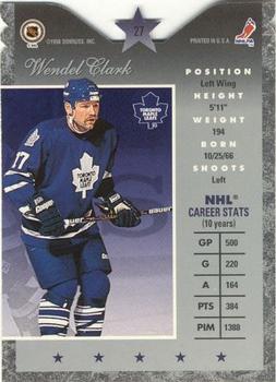 1995-96 Donruss Elite - Die Cuts #27 Wendel Clark Back