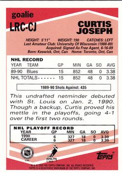 2003-04 Topps - Lost Rookie Cards #LRC-CJ Curtis Joseph  Back