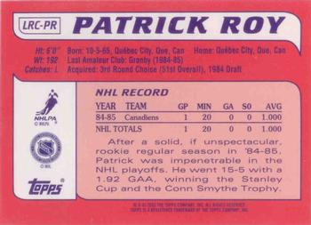 2003-04 Topps - Lost Rookie Cards #LRC-PR Patrick Roy  Back