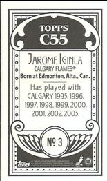 2003-04 Topps C55 - Minis #3 Jarome Iginla Back