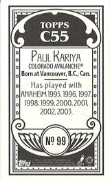 2003-04 Topps C55 - Minis #99 Paul Kariya Back