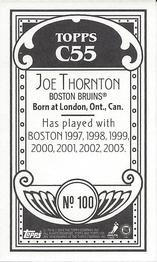 2003-04 Topps C55 - Minis #100 Joe Thornton Back