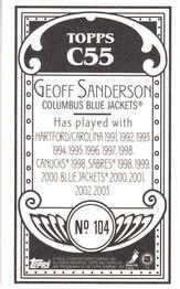 2003-04 Topps C55 - Minis #104 Geoff Sanderson Back