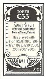 2003-04 Topps C55 - Minis #111 Saku Koivu Back