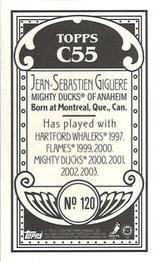2003-04 Topps C55 - Minis #120 Jean-Sebastien Giguere Back