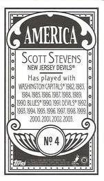 2003-04 Topps C55 - Minis America Back #4 Scott Stevens Back