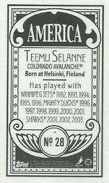 2003-04 Topps C55 - Minis America Back #28 Teemu Selanne Back