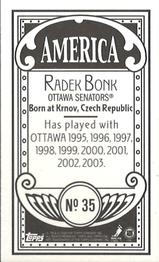 2003-04 Topps C55 - Minis America Back #35 Radek Bonk Back