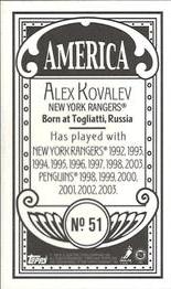 2003-04 Topps C55 - Minis America Back #51 Alex Kovalev Back
