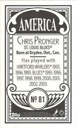 2003-04 Topps C55 - Minis America Back #81 Chris Pronger Back
