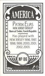 2003-04 Topps C55 - Minis America Back #86 Patrik Elias Back