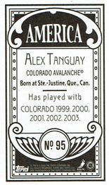 2003-04 Topps C55 - Minis America Back #95 Alex Tanguay Back