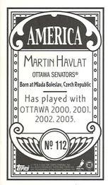 2003-04 Topps C55 - Minis America Back #112 Martin Havlat Back