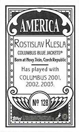 2003-04 Topps C55 - Minis America Back #128 Rostislav Klesla Back
