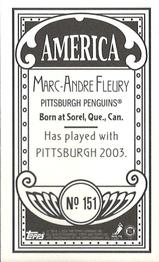 2003-04 Topps C55 - Minis America Back #151 Marc-Andre Fleury Back