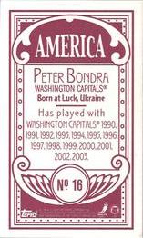 2003-04 Topps C55 - Minis America Back Red #16 Peter Bondra Back
